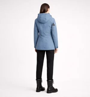 Women’s Hooded Mid-Length Jacket Light Blue - SL95578 - 3