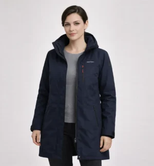 Women’s Insulated Winter Parka with Hood Navy - SL905576