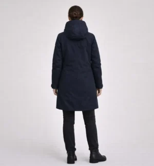 Women’s Insulated Winter Parka with Hood Navy - SL905576 + - 4
