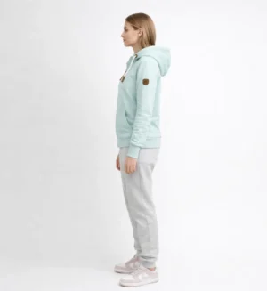 Ladies Sweater Jacket Plain with Hood and zip-Mini-SL4009-1