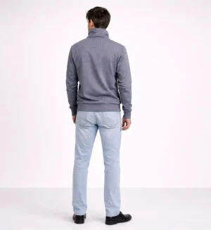 Mens CVC Jacket fijne streep-Gray Milans- BD4005-2