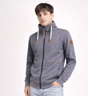 Mens CVC Jacket fijne streep-Gray Milans- BD4005
