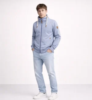 Mens CVC Jacket fijne streep-Jeans Milans- BD4005-2