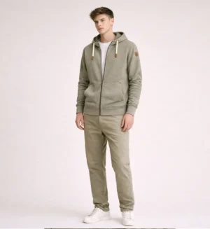 Mens CVC Jacket hood-Olive milans-SL008-3