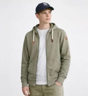 Mens CVC Jacket hood-Olive milans-SL008