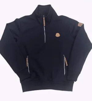 Mens CVC Sweater Half Zipper-SL2080-Navy-4