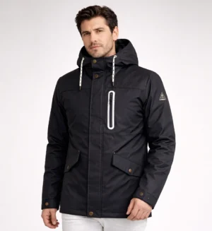 Mens Rain Jacket-Black- SL90319