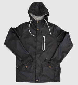 Mens Rain Jacket-Black- SL90319 - 4