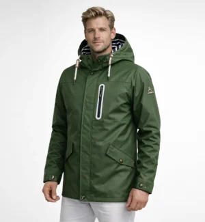 Mens Rain Jacket-Olive- SL90319