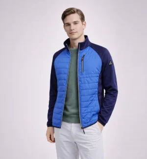 Mens Softshell with padding jacket-Royal blue - SL905538 - 2