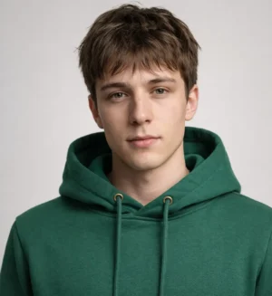 Premium CVC Hoodie-Green-2