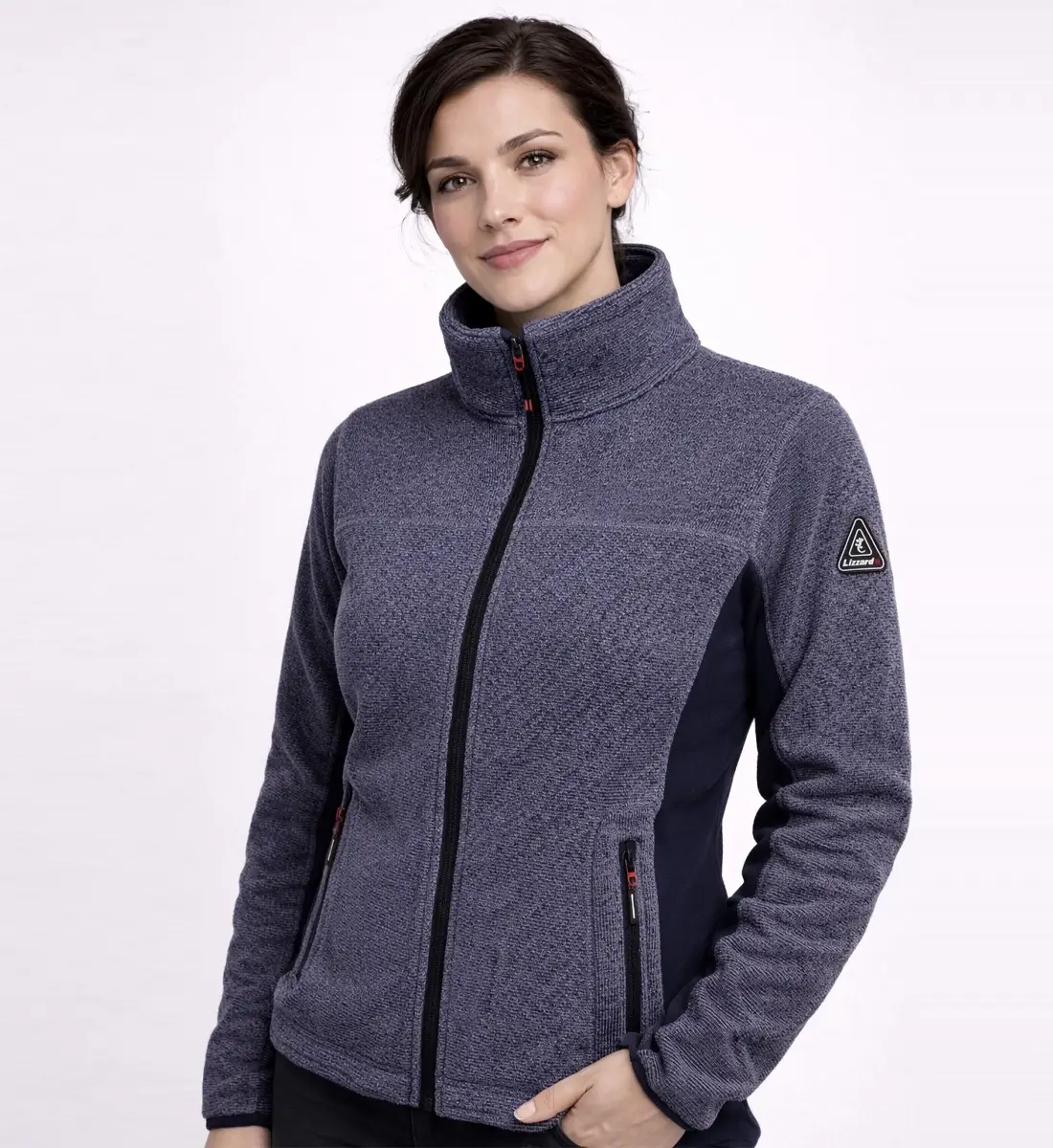 Womens Lightweight Fleece wiht inside lining Navy-BD2050