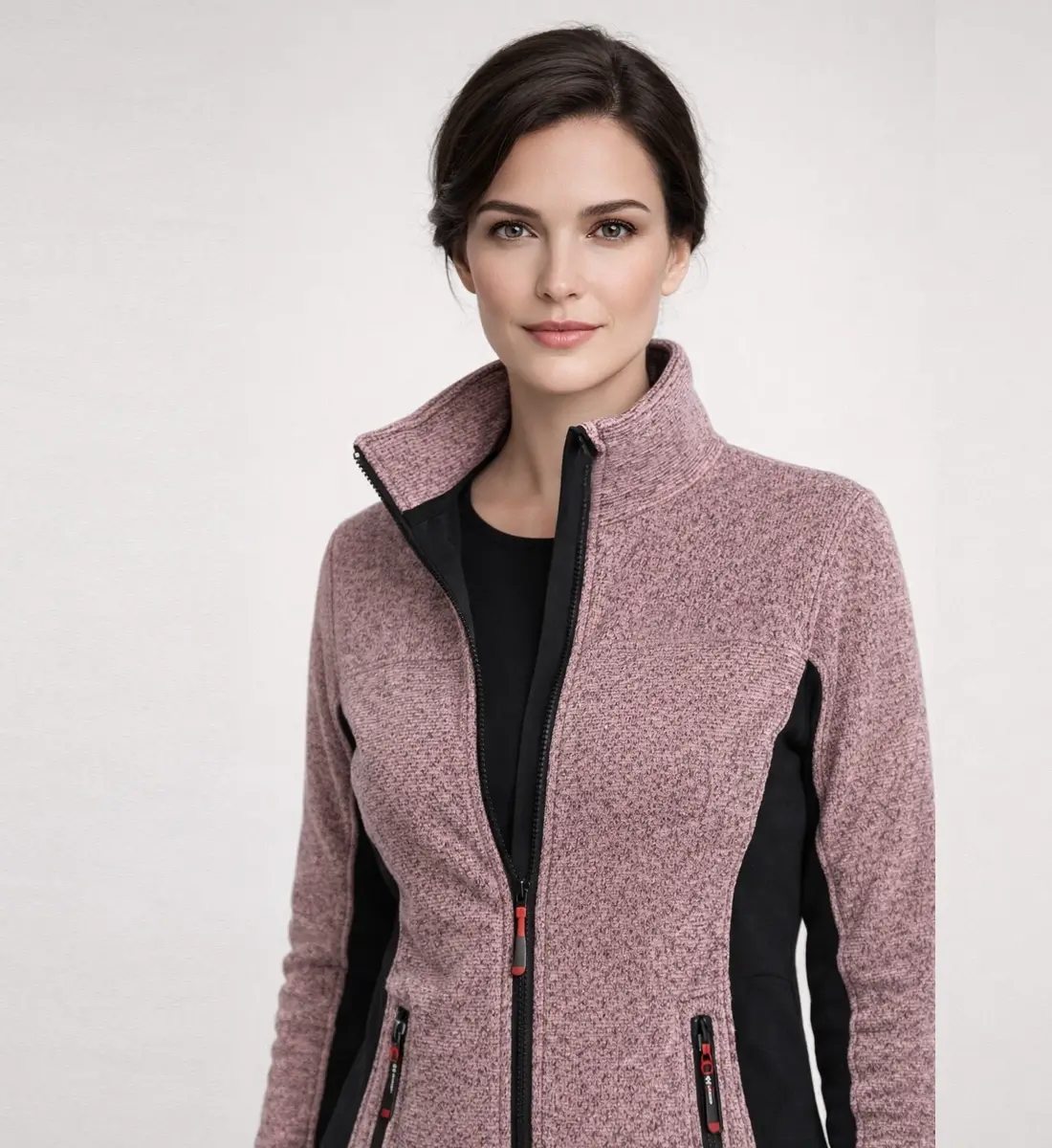 Womens Lightweight Fleece wiht inside lining Pink-BD2050-2