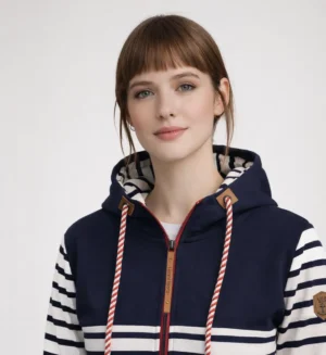 Womens Sweet Jacket with strips stylish-BD20477-3