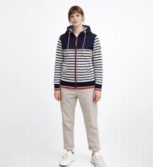 Womens Sweet Jacket with strips stylish-BD20477