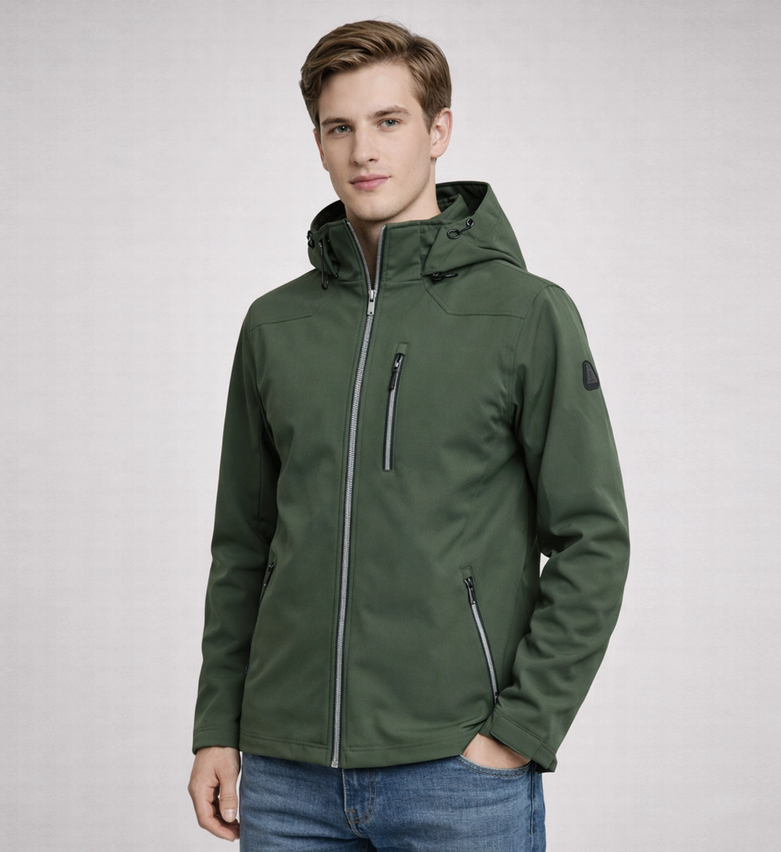 Heren Softshell Tussenjas met Capuchon – Winddicht