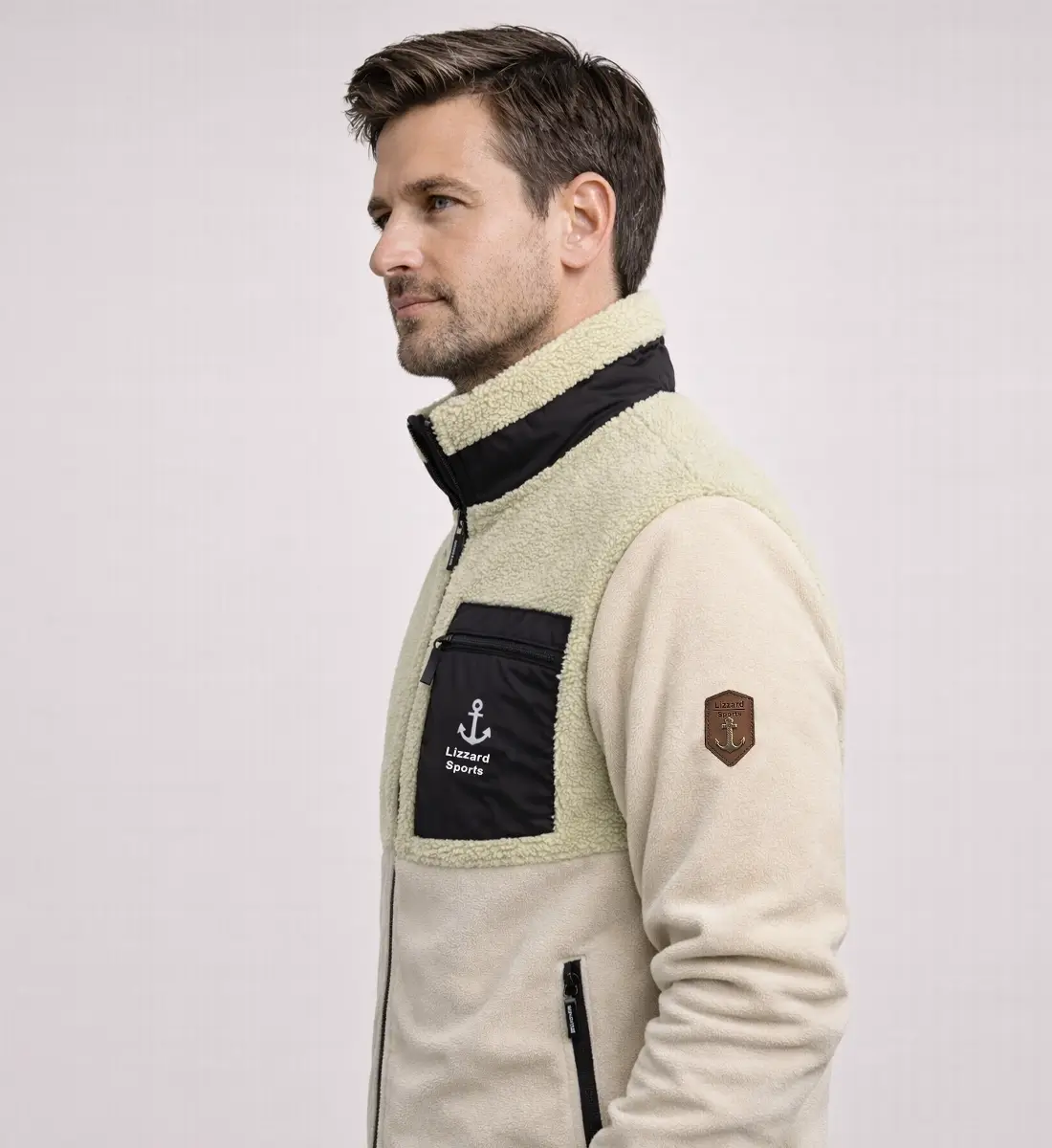 Mens Fleece Jacket with front pocket - Afbeelding 4