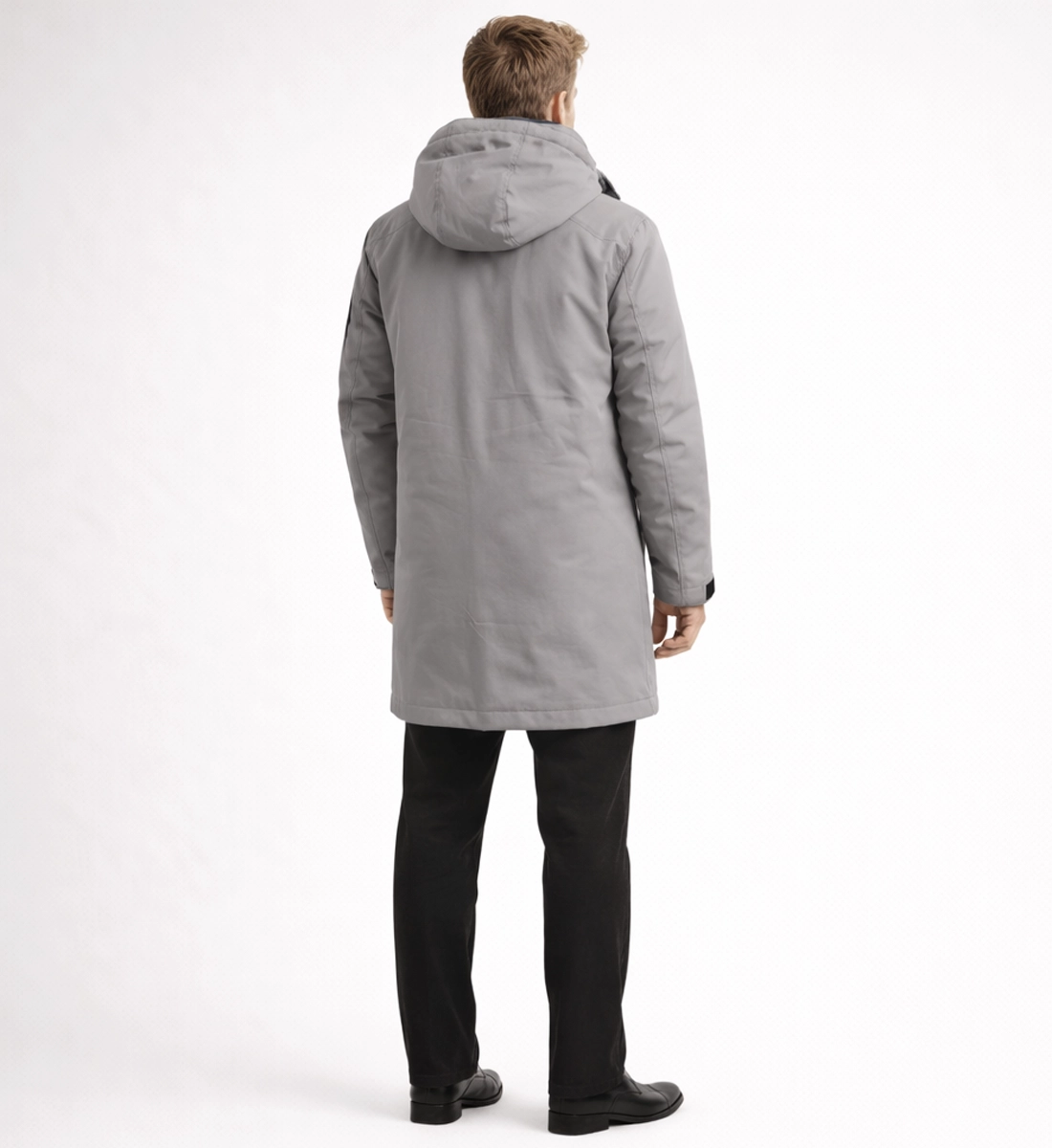 Men’s Long Hooded Winter Parka – Insulated & Windproof - Afbeelding 3