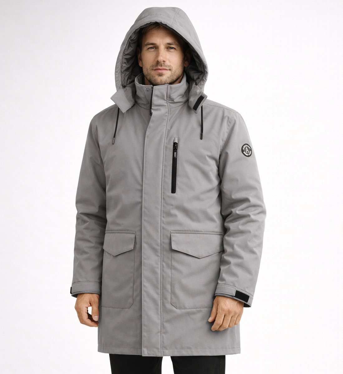 Men’s Long Hooded Winter Parka – Insulated & Windproof - Afbeelding 4
