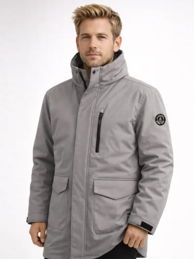 Men’s Long Hooded Winter Parka – Insulated & Windproof