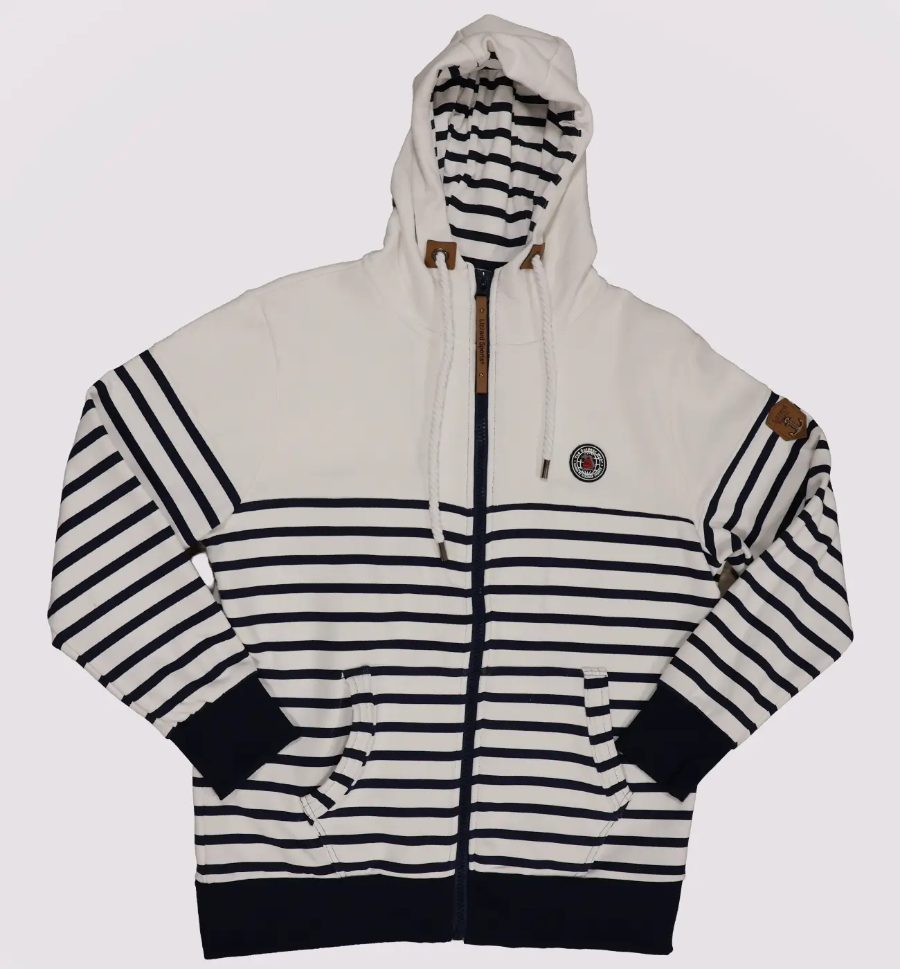 Women’s Striped Zip-Up Hoodie – Casual Cotton Sweatshirt hoodie - Afbeelding 8