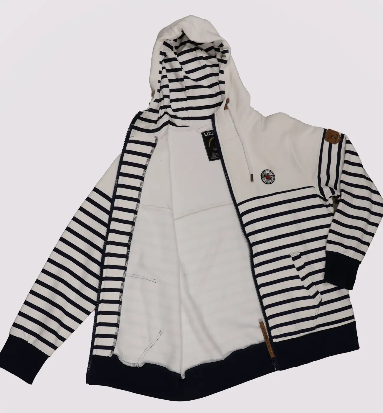 Women’s Striped Zip-Up Hoodie – Casual Cotton Sweatshirt hoodie - Afbeelding 7